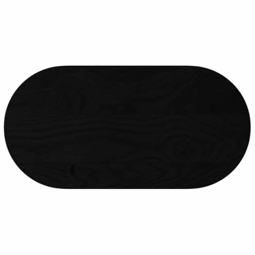 Generisch Kangmusi Tischplatte Dunkel 80x40x2 cm Massivholz Eiche Oval, 4009077