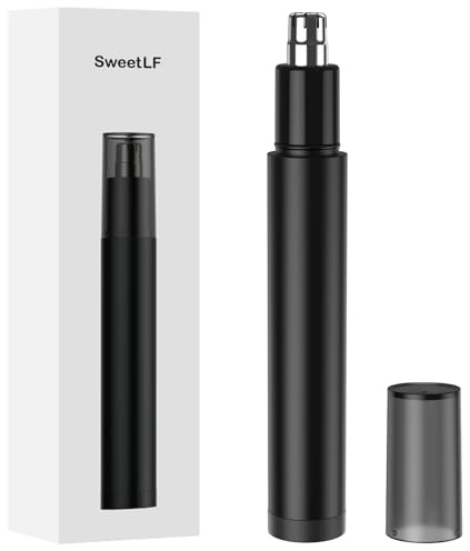 SweetLF Professioneller Haarschneider für Nase und Ohren, schmerzfrei, elektrischer Rasierer für Kopf, wasserdicht, batteriebetrieben