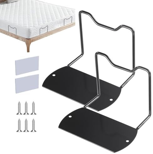 Rutschstopp für Bett, Matratzenauflage mit Anti-Rutsch-Clip, Matratzenhalter, Bettstopper mit Clip | 2 rutschfeste Matratzen, verhindern das Ausfallen der Matratze