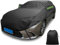 LinGKon Autoabdeckung für Citroen C3 2002-2008 Autoplane Halbabdeckung für Allwetter Sonnenschutz Wetterfest Autoplane Wasserdicht Staubdicht Atmungsaktiv mit Aufbewahrungstasche(Black)