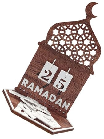 HOMSFOU Holzerner Ramadan-countdown-kalender Zählblock Für Eid Mubarak Festivitätendekoration Ramadan-feierornament Ramadan-kalender Zum Zählen