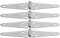 Zerodeko 4 Pièces Charnières de porte robustes hangar inoxydable lourd de plein air aluminium pour portillon charnières de porte de cabanon fer galvanisé Silver