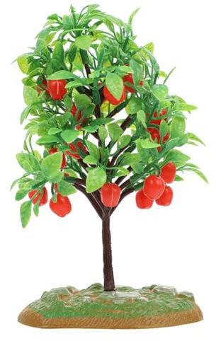 BESTonZON Apfelbaum-Modell Bäume basteln kleine Mini -Bäume Mini-Baum Mini-Bäume zum Basteln Miniaturpflanzen künstliches Gras zum Basteln Mini-Modellbäume Puppenhaus-Obstbaum Plastik