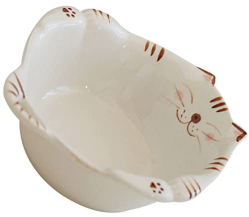 Alipis Keramik Obstschale Katze Form Dekorativ Kleine Dessertschale Für Frühstück Salat Reis Müslischale Aus Porzellan Als Geschenk Servieren