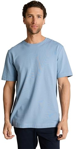 TOM TAILOR Herren Klassisches T-Shirt mit Piqué-Struktur