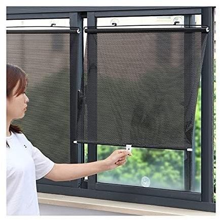 Parasol Retráctil con Ventosa para Coche Y Ventana De Balcón, 6 Tamaños, Impermeable Y Opaco. Parasoles para ventanillas de Coche