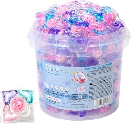 5 in 1 Laundry Pods with Scented Bead,Concentrated Laundry Detergent Pods with Fabric Softener,Long Scent and Softener,Deep Cleaning for Clothes, Gentle Washing Capsules for Home (30)