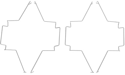Vaguelly CPU Kühler Lüfterschnallen Schnelle Ersatzclips aus Stahl Draht 4 Stück Einfache Montage Silber für 12cm Computer CPU Kühler Lüfter Halterung