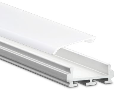 INNOVATE 2m LED Schiene - Aluminium U - Profil - Aluprofil für LED Stripes/Streifen - LED Kanal - ALU Leiste (Alu U-Profil Micro 12 - flache milchige Abdeckung)