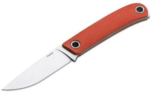 Manly Patriot D2 Orange 02ML007 Feststehendes Messer aus D2-Stahl und glasfaserverstärktem Kunststoff in der Farbe Orange - 21 cm