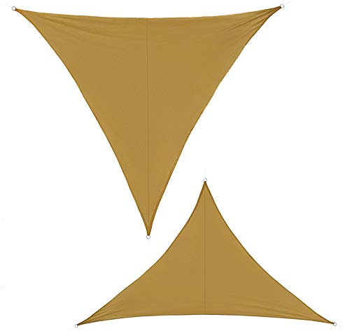 BB Sport Tenda Velo Sole Triangolare Vela Sole Ombreggiante 100% PES Protezione Solare UV 30+ Parasole Giardino Esterni, Dimensione:2.5m x 2.5m x 3.5m, Colore:Terracotta