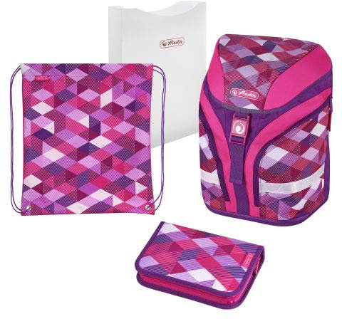 Herlitz Grundschulranzen Motion Plus (Pink Cubes)
