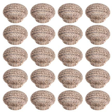 Sourcing Map Holzknopf-Dübel, 1 cm, Eiche, Schraubloch, Möbelstopfen, 50 Stück