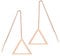 MENDOZZA Pure Damen Geometrie Ohrhänger Dreieck Edelstahl Pull-Trough Ohrringe Silber Gold Roségold (Rosegold)