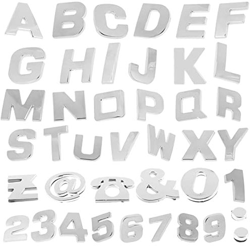 200PCS Chrom Auto Aufkleber Alphabet Buchstaben Nummer Symbol Aufkleber