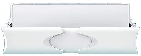 GFFTYX Air Conditioner Deflector - white Windshield and Dustproof 2-in-1 Air Conditioner Air Deflector ABS Material Retractable Length Adapts to All Wall-mounted Air Conditioners