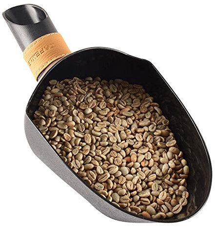 CAFEMASY Grüne Kaffee-Bohnenschaufel, Kapazität von 2 kg, ABS-Kunststoff, Messschaufel (2 kg/2 kg)