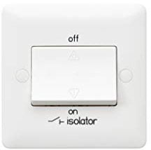 MK Base MB4859WHI 1G 3 Pole Fan Isolator Switch, White