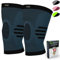 2 Stück Kniebandage für Herren & Damen - Kompression Kniestütze Sport für Knieschmerzen - Kniebandage für Arthrose & Meniskus - Atmungsaktiv & Rutschfest (M, Schwarz)