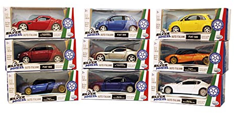 ODS 41137 Silver Wheel, Auto Italiane in Scala 1:28/1:32, in Die Cast, multicolore