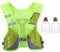 Reflective Hydration Pack Backpack Running Hydration Vest Marathon Runner Rucksack Cycling for Men & Women (Green - with 2 250 Water Bottles)