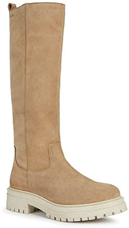 Geox D IRIDEA C, Stivali Donna, Beige Sand, 38 EU
