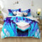 YuZong Hatsune Miku Bettwäsche aus weichem Polyester dreiteilig Anime-Bettbezug Kissenbezug Anime-Figuren Cartoon-Kinder Kinder Teenager Erwachsene