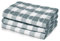 La Maison Pack of 3 Hearts Check Woven Tea Towel Large Super Absorbent 100% Cotton Kitchen Towels (Grey)