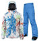 HOTIAN Herren Schneeanzug, Wasserdicht Winddicht Winter Warme Schnee Skifahren Sätze,für Wandern Klettern Isoliertes Snowboarden PM BU L