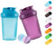 GAISHION Protein Shaker Flasche 400 ml Auslaufsicher, BPA Frei, Eiweiß Shaker für Supplement Shakes mit Sieb & Skala, Fitness Mixer für cremige Whey Proteinpulver Shakes, (Blau+Lila(2PCS)