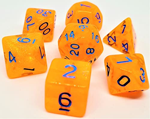 Dice4friends Würfelset Galaxy: Pumpkin (7)