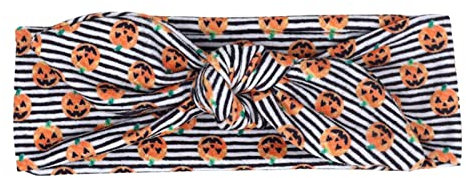 Elastisches Halloween-Stirnband für Kinder Bedrucktes Halloween-Stirnband Kaninchenohr-Stirnband Elastischer Schmuckfaden (H)