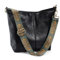 Huwzder Hobo Bags Umhängetasche aus veganem Leder, Gitarrengurt, Schultertaschen mit Reißverschluss, Handtaschen für Damen, Schwarz, Umhängetasche