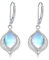 YAFEINI Mondstein Ohrringe für Damen 925 Sterling Silber Filigraner Mondstein Ohrringe Leverback Schmuck Geschenke