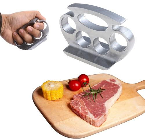 Hand Meat Tenderizer, Aluminum Alloy Meat Hammer Steak Metal Mallet Kitchen Tool, Durable Meat Smasher Meat Tenderiser Great for Steak Chicken Fish Kitchen BBQ