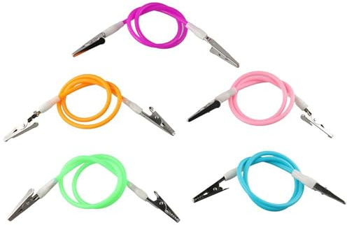 hobbyme Lätzchen-Halter, Clip, Serviettenhalter, Dental-Lätzchen-Clips, Silikon, bunt, Zahnarzt-Halter, Clip, Serviettenhalter für Erwachsene, Kinder, Babys, 5 Stück