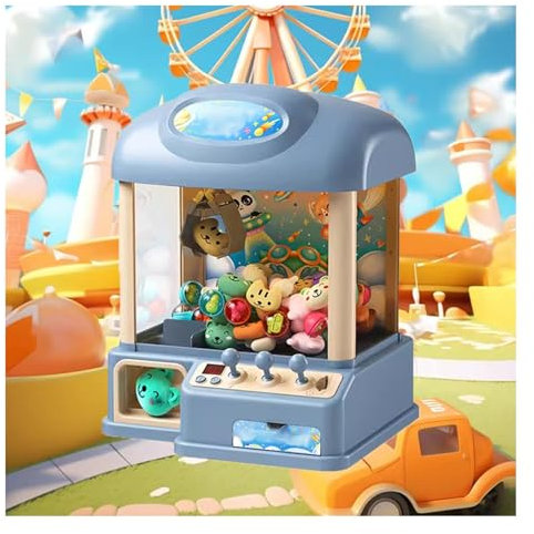 HAZARA Machine A Pince Enfant Exercer La Coordination œIl-Main , Distributeur Bonbons Adaptable à Diverses Occasions , Candy Grabber Convient Aux Centres Commerciaux,Blue