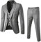Bauzuoyo Herren Anzug 3 Teilig Modern Fit Hochzeit Anzüge 3-teiliger Jacke Weste Komplett Vintage Party Klassisch Charmant Sets Herrenanzug Set Business Blazer Hosenanzug Slim Fit Männer