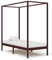 Kangmusi Himmelbett-Gestell Dunkelbraun Massivholz Kiefer 90 x 200 cm, 283268kangmusi