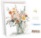 MEIYUDA Malen Nach Zahlen Erwachsene mit Rahmen, Diy Set Erwachsene Aquarellblume Bastelset, 3 Pinsels Und Acrylfarbe Diy Handgemalt öLgemäLde Kit Als Geschenk und Home Haus Deko 30x40cm