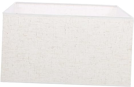 SEWOART Pantalla De Lino De Estilo Sencillo Rectangular Alta Y Texturizada Para Lámpara De Noche.