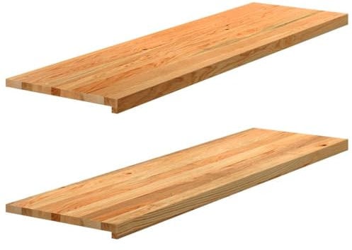 vidaXL Fensterbänke 2 Stk. Hellbraun 140x40x2 cm Massivholz Eiche, Fensterbrett, Holz Treppenstufe, Holz Fensterbrett, Fensterbank Eichenholz