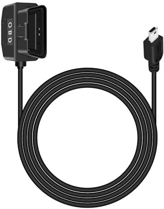 RIIEYOCA OBD Stromkabel für Dash Cam, Mini USB zu OBD2 Hardwire Adapter mit Switch Button Connector Plug and Play 24 Stunden Überwachung/ACC Mode (11,5ft / 3,5m)