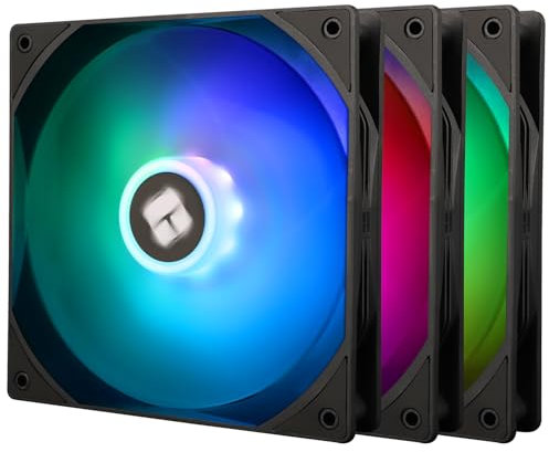 TR-TL-C14C-S X3 140mm Silent Cooling Fan,Black Compurter Cooling Fan,CPU Coolers with 1500RPM High Speed,4-Pin PWM Connector,3 Packs