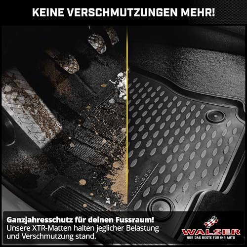 Walser XTR Gummi Fussmatten Auto für Opel Corsa F Elektorantrieb (P2JO) 2019-Heute, 100% passgenaue Auto Fußmatten, robuste Universal Fußmatte Auto, Gummimatten Auto, Auto Fussmatten Gummi