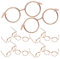 Supvox 10 Stück Mini-Brille Halloween Puppe Für Gläser Lustige Partybrille Falsche Brille Modische Brille Tun So, Als Ob Sie Eine Brille Hätten Brille Roségold Metall