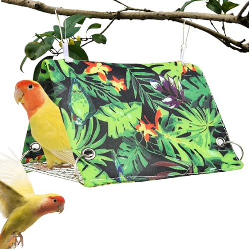 Berriphonia Bird Bed – Bird Hammock Parkeet Bed Nest | Summer House Perch Supplies Perakeet Cage Zubehör für Lovebird Finch Verwandeln Sie die LMACAW-Tasche Ihres afrikanischen Vogels Sleeping
