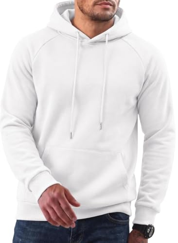 COOFANDY Hoodie Herren Baumwolle Hoody Warm Kapuzenpulli Fleece Pullover | Hoodie Herren, Hoody Baumwolle, Langarm Kapuzenpullover, Pullover mit Taschen, Fleece Hoodies, Casual, Regular Fit，Weiche