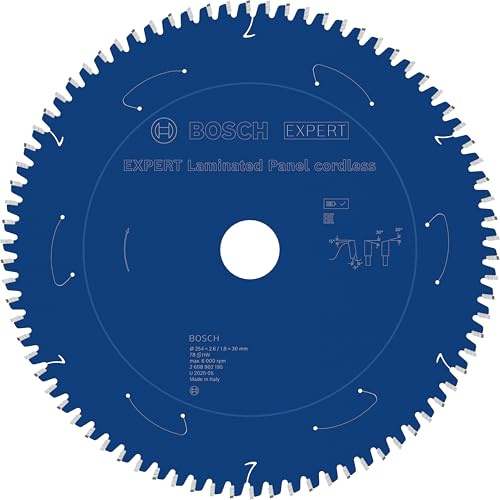 Bosch 1x Expert Laminated Panel Cordless Circ Saw | for Plastic coated boards, Ø 254 mm, Professional Accessory Table Cordless Circular Saw