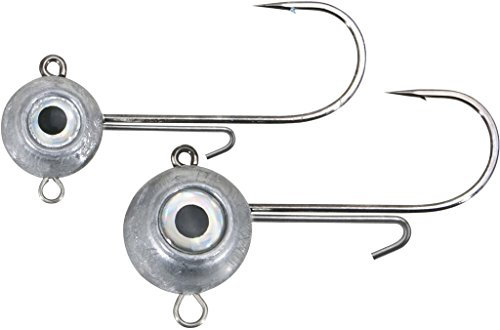 Aquantic Big Eye Head Jigkopf, Jighead zum Meeresangeln am 8/0 Haken, mit Stingeröse, großen Augen und Baitholder, passend zu The Sandeel (120g - 1 Stück)